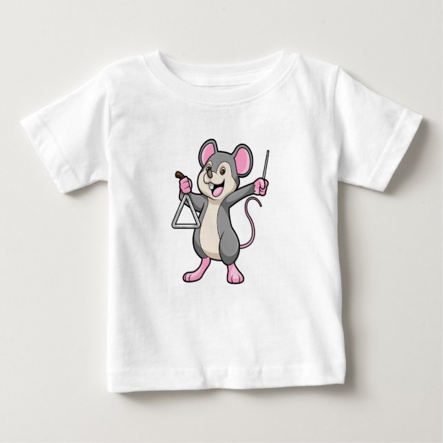 Camiseta Para Bebê Rat Music com Triangel (Frente)