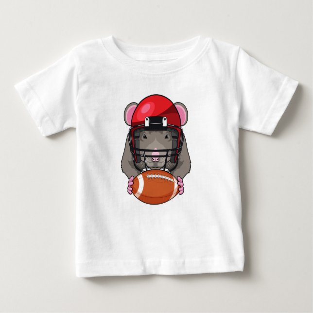 Camiseta Para Bebê Rat no Futebol (Frente)