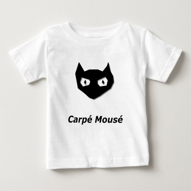 Camiseta Para Bebê Rato Cat Boo Carpe (Frente)