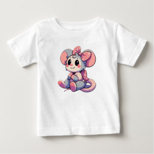 Camiseta Para Bebê Rato de animação
