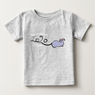Camiseta Para Bebê Rato de Cartoon de Rato de Mouse Bonito Ano Novo 2