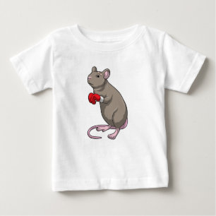Camiseta Para Bebê Rato na caixa com luvas in a box