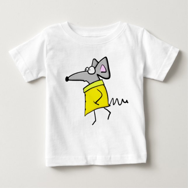Camiseta Para Bebê Rato no Passeio (Frente)