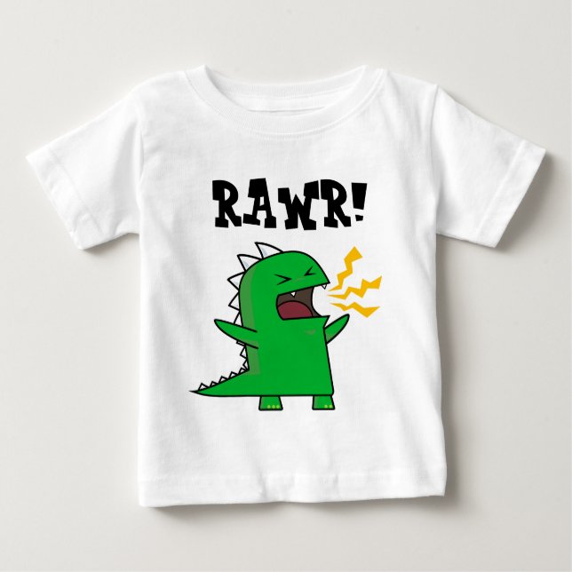 Camiseta Para Bebê RAWR Dino - customizável! (Frente)