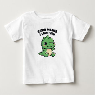 Camiseta Para Bebê Rawr Significa Que Te Amo Desi do desenho animad