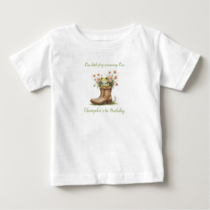 Camiseta Para Bebê Rãzinha personalizada Froggie 1º aniversário