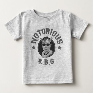 Camiseta Para Bebê RBG notório III - bw