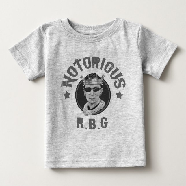 Camiseta Para Bebê RBG notório III - bw (Frente)