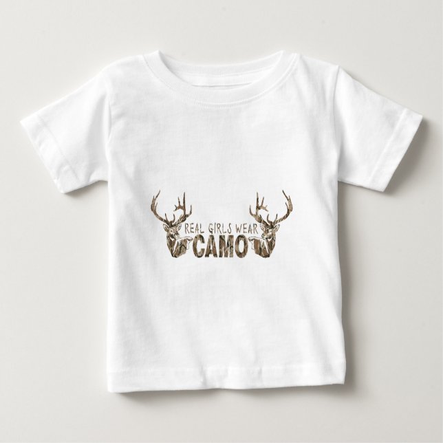 CAMISETA PARA BEBÊ REAL GIRLS VESTE CAMO (Frente)