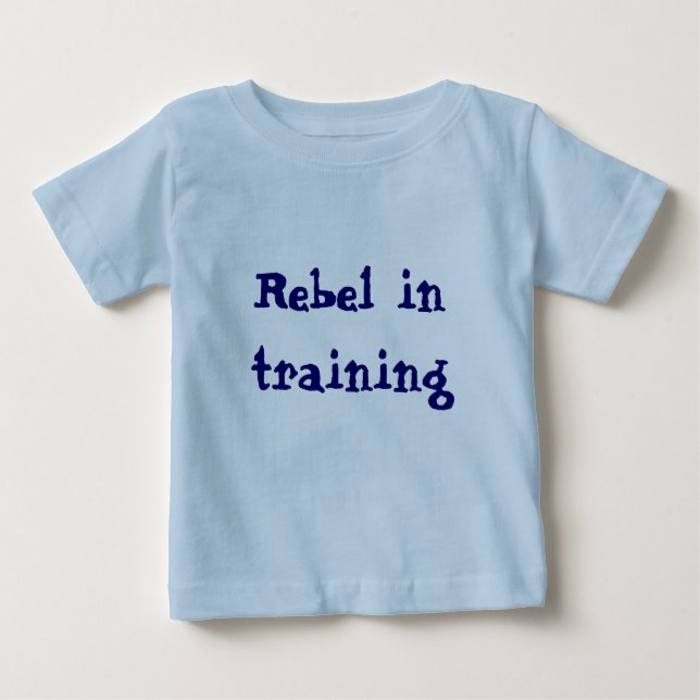 Camiseta Para Bebê Rebelde no tshirt do treinamento (Frente)