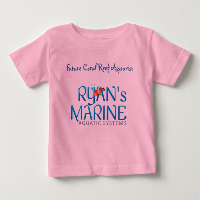 Camiseta Para Bebê Recife de corais futuro Aquarist (Frente)