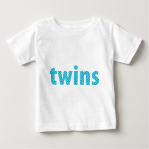 Camiseta Para Bebê RECOLHA DE GÊMEOS - rapazes {aqua}