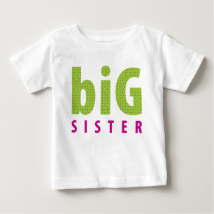 Camiseta Para Bebê RECOLHA DE SIBLINGS - irmã mais velha {limão}