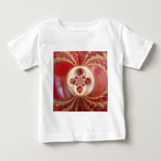Camiseta Para Bebê Red Cricket Balls Abstrato (Frente)