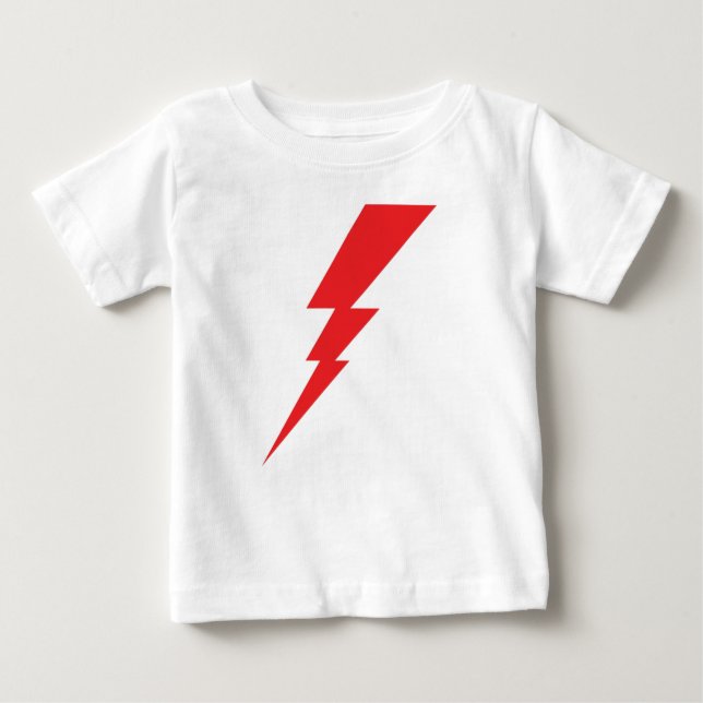 Camiseta Para Bebê Red Flash Lightning Bolt (Frente)
