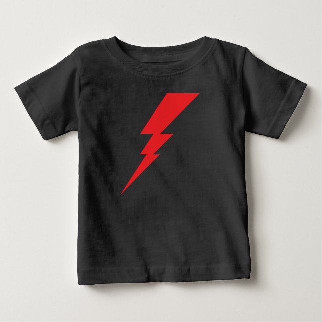 Camiseta Para Bebê Red Flash Lightning Bolt (Frente)