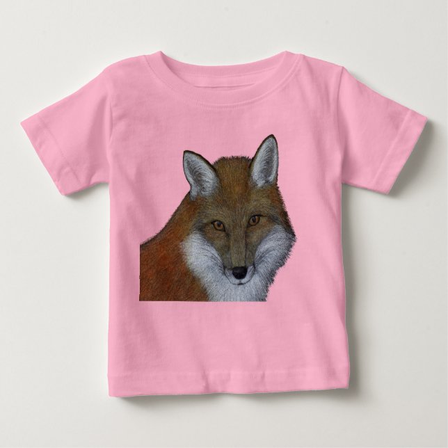 Camiseta Para Bebê Red Fox Baby T-Shirt (Frente)