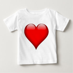 Camiseta Para Bebê Red Heart Love