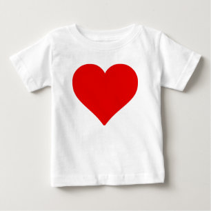 Camiseta Para Bebê Red Heart Shape Love Classic Simple Minimalism