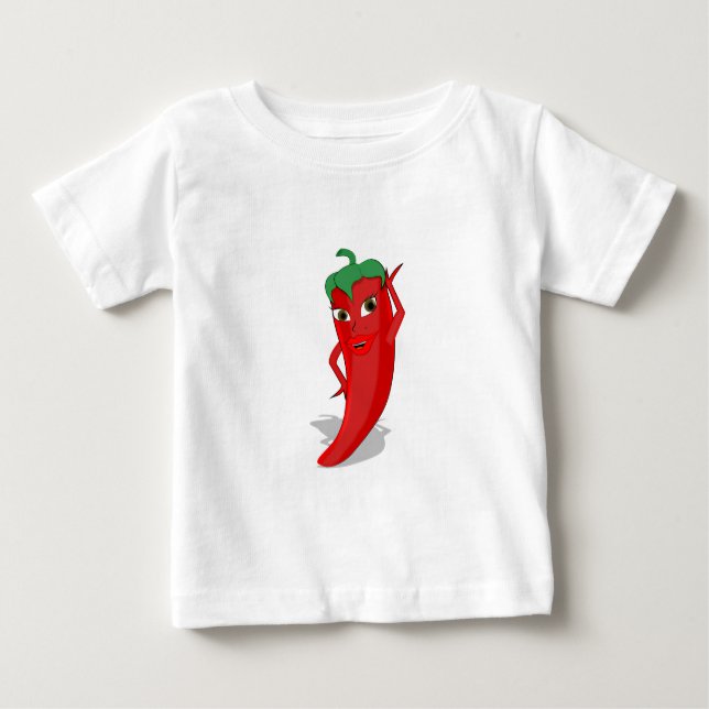 Camiseta Para Bebê Red Hot Pepper Diva (Frente)