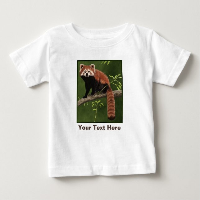 Camiseta Para Bebê Red Panda (Frente)