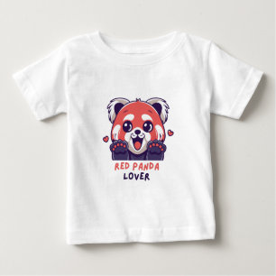 Camiseta Para Bebê Red Panda Lover