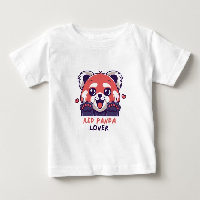 Camiseta Para Bebê Red Panda Lover (Frente)