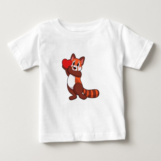 Camiseta Para Bebê Red Panda no Love with Heart.PNG (Frente)