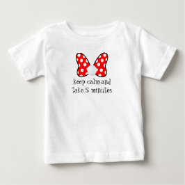 Camiseta Para Bebê Red polka dots vibrant Ribbon