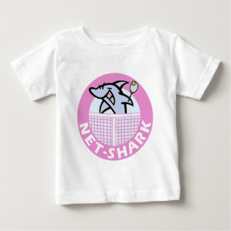Camiseta Para Bebê rede-tubarão-cor-de-rosa
