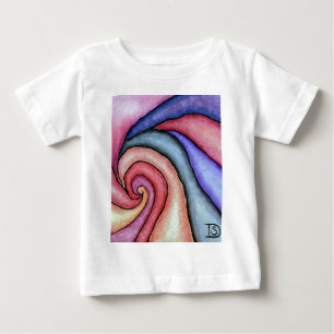 Camiseta Para Bebê Redemoinho da aguarela