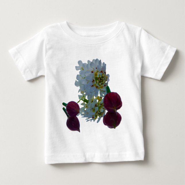 Camiseta Para Bebê Reflexões Florais (Frente)