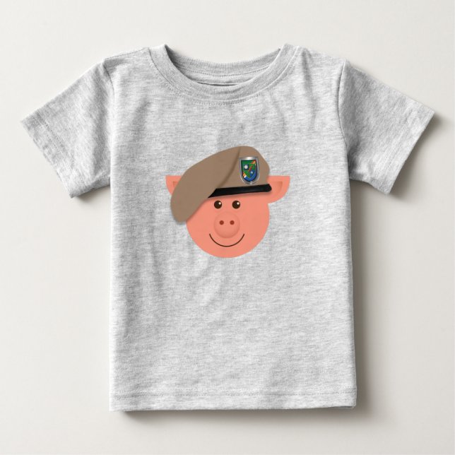 Camiseta Para Bebê Regimento Ranger 75 (Frente)