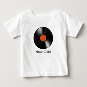 Camiseta Para Bebê Registro de vinil