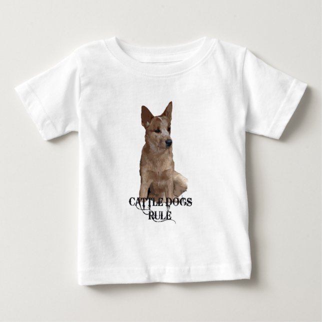 Camiseta Para Bebê Regra dos Cães de Bovinos (Frente)