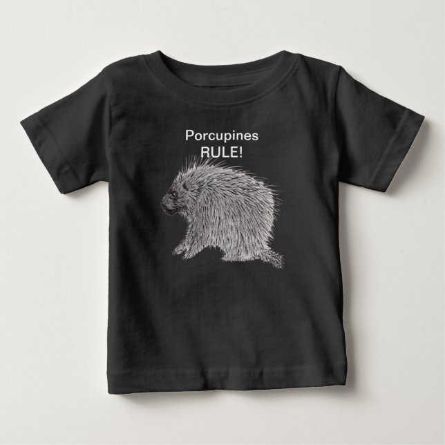 Camiseta Para Bebê Regra dos Porcupines! (Frente)