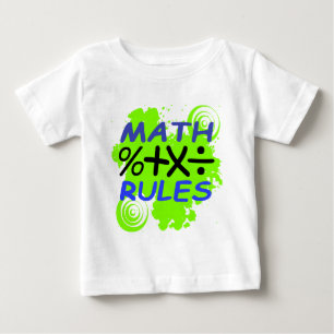 Camiseta Para Bebê Regras da matemática