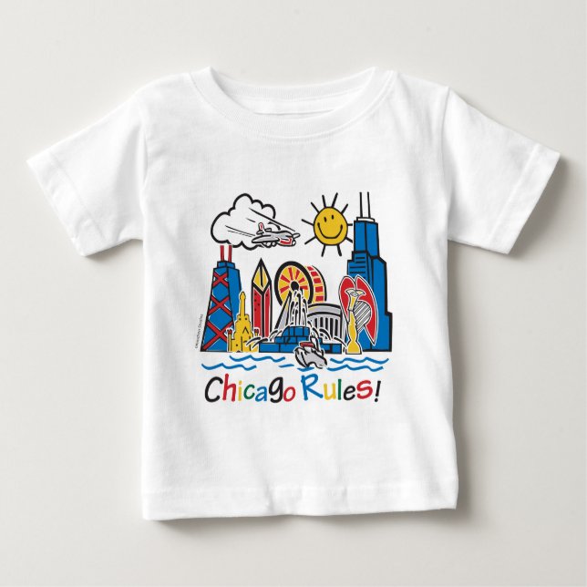 Camiseta Para Bebê Regras de Chicago (Frente)
