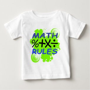 Camiseta Para Bebê Regras de matemática