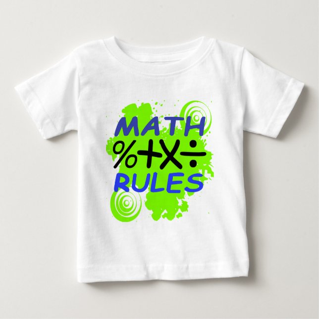 Camiseta Para Bebê Regras de matemática (Frente)