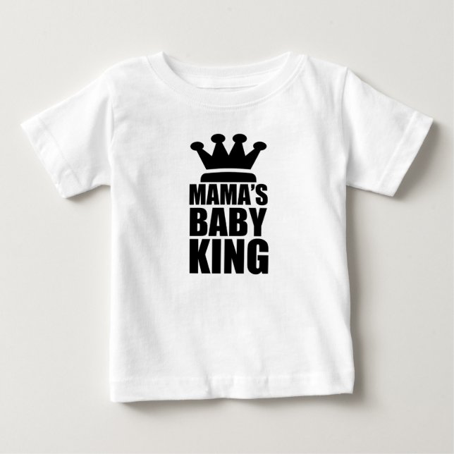 Camiseta Para Bebê Rei bebé da mamãe (Frente)
