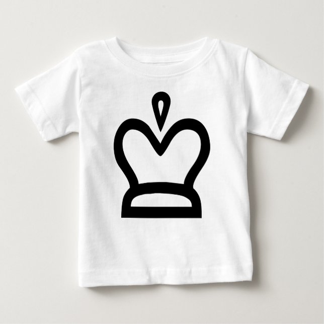 Camiseta Para Bebê Rei Branco (Frente)