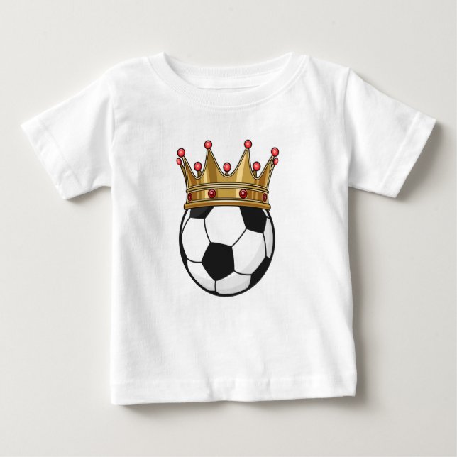 Camiseta Para Bebê Rei Coroa do Futebol (Frente)