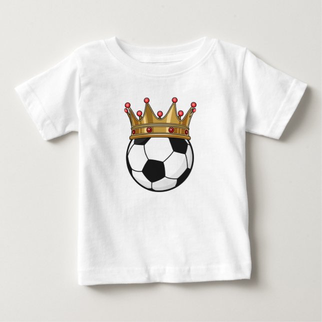Camiseta Para Bebê Rei da Coroa do Futebol (Frente)