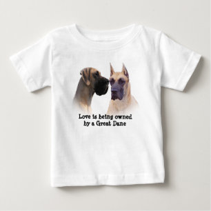 Camiseta Para Bebê Rei de great dane do t-shirt unisex da criança do