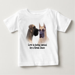 Camiseta Para Bebê Rei de great dane do t-shirt unisex da criança dos
