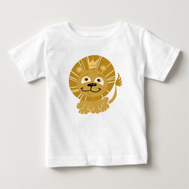 Camiseta Para Bebê Rei dos Cartoons da Selva (Frente)