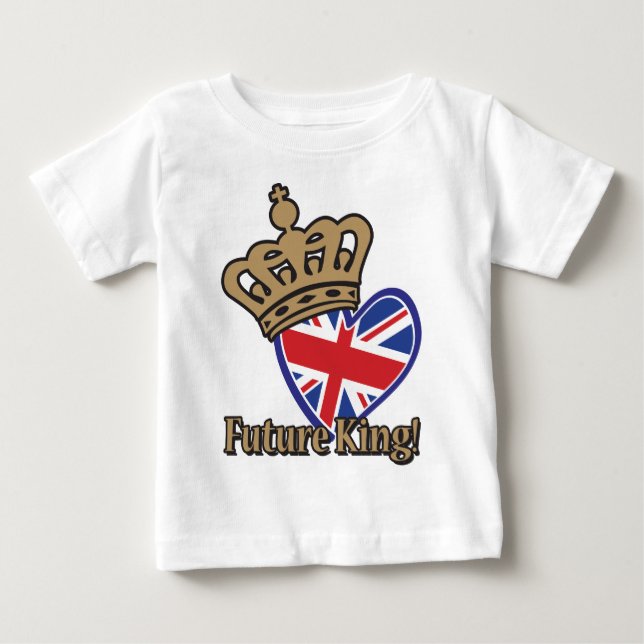 Camiseta Para Bebê Rei Real (Frente)
