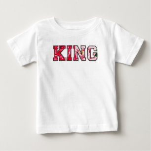 Camiseta Para Bebê Rei texto grafite estilo letra