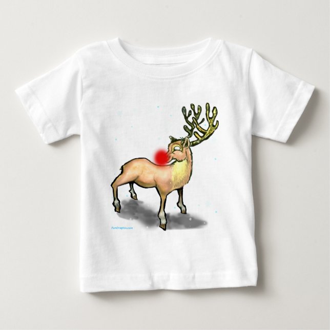 Camiseta Para Bebê Reindeer (Frente)